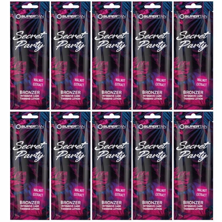 Supertan California Secret Party 15ml Bronzosító és Gyorsító Szett 10x, Exotic, testre