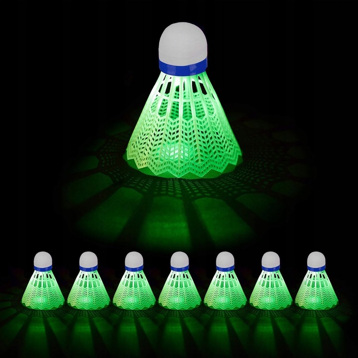 8 db LED tollaslabda szett, zöld világítás, 8,5cm x 6,5cm