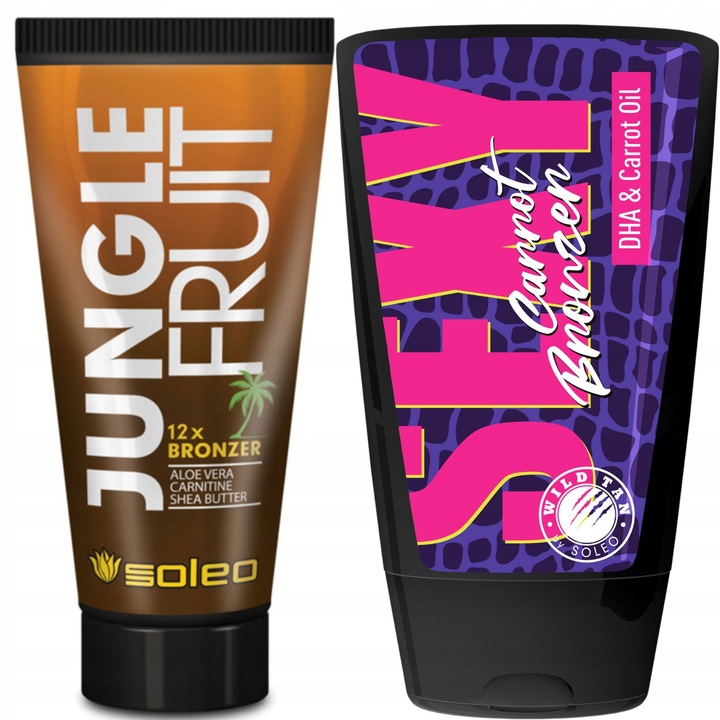 Soleo Jungle Fruit 150ml és Wild Tan Sexy Carrot 125ml önbarnító szett, trópusi gyümölcsök, hidratáló