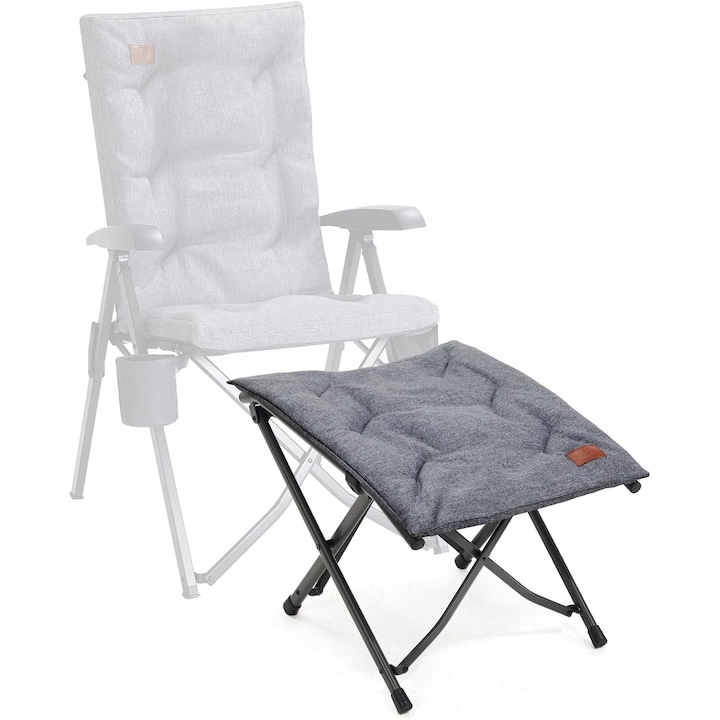 Taburet pliabil, gri, 63x46x46cm, 47cm inaltime, cu husa de transport