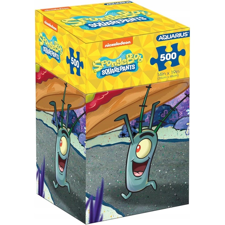 Puzzle licentiat oficial, Aquarius, 500 elemente, 35x48cm, SpongeBob Plankton