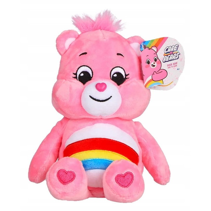 Jucarie de plus, Basic Fun!, Troskliwe Misie, 24 cm, inima vesela