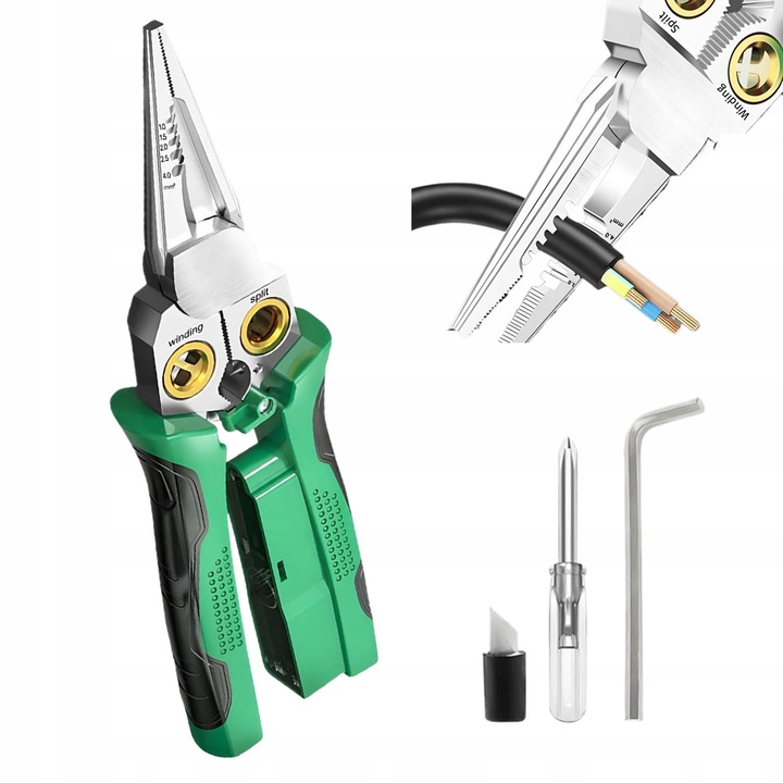 Cleste multifunctional BEDEE 8 in 1, verde, 20,7 cm