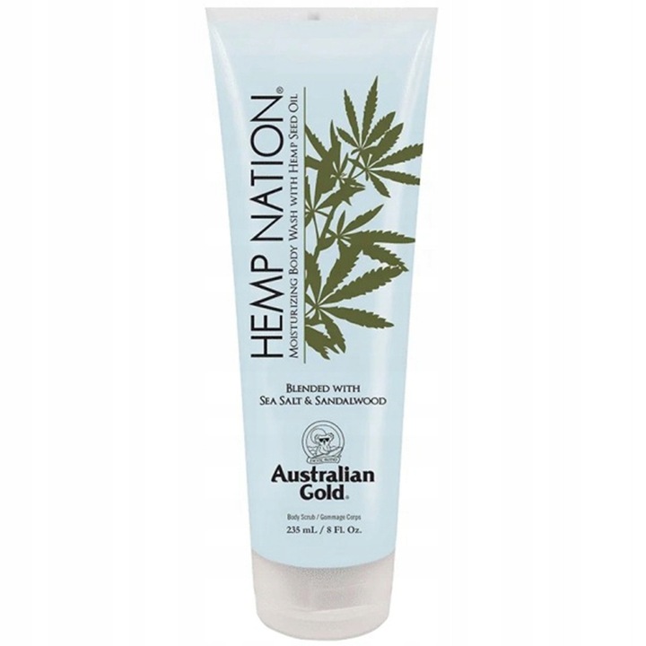 Australian Gold Hemp Nation Sea Salt & Sandalwood tusfürdő, 230 ml, unisex, THC- és parabénmentes