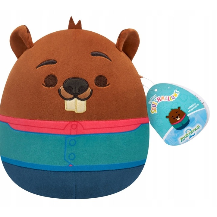 Jucarie de plus, Jazwares, Squishmallows Zootopia, Nibbles, 20 cm