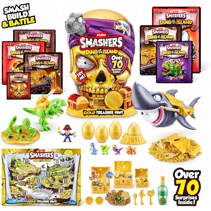 Zuru Smashers Dinoszaurusz-sziget figura, szürke