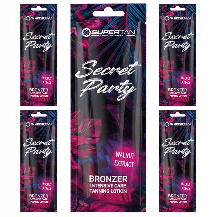 5x Bronzosító szett Supertan California Secret Party 15ml, gyors hatás, citrus illat