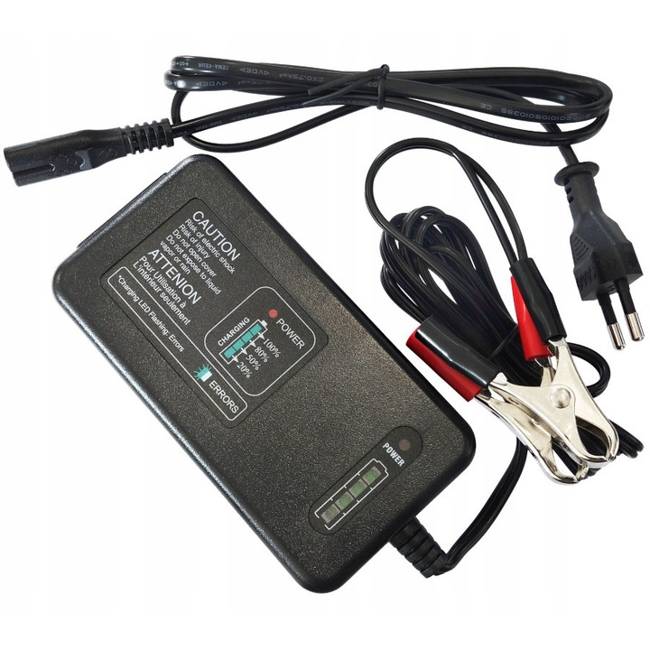 Зарядно устройство 12V 3.3A с индикатор, комплект с кабел, Moretti