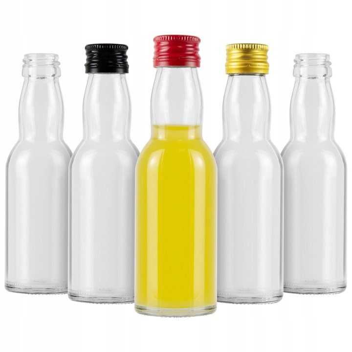 Set 50x Sticle Miniature 40ml, Transparent, 10,8x3,2cm