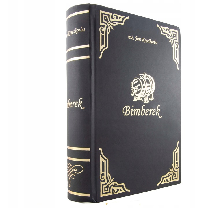 Бутилка за алкохол Bimberek, комплект с етикет и 2x чаши, 31x22x7.5см