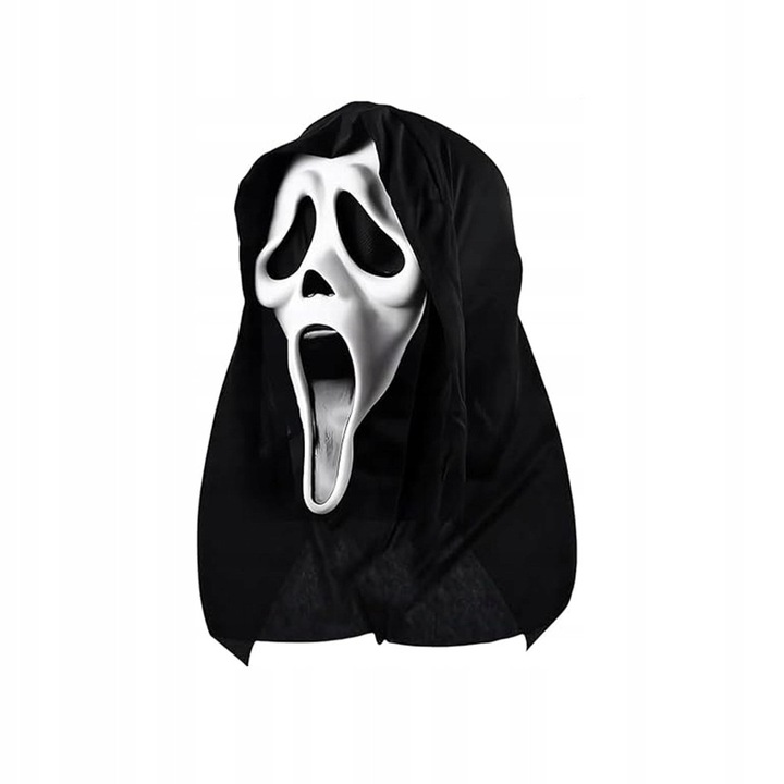 Masca Halloween, latex, alb-negru, 35x25cm