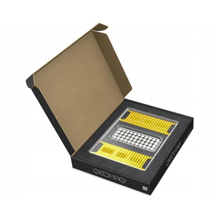 Set de constructie GeoMag, 248 elemente, galben