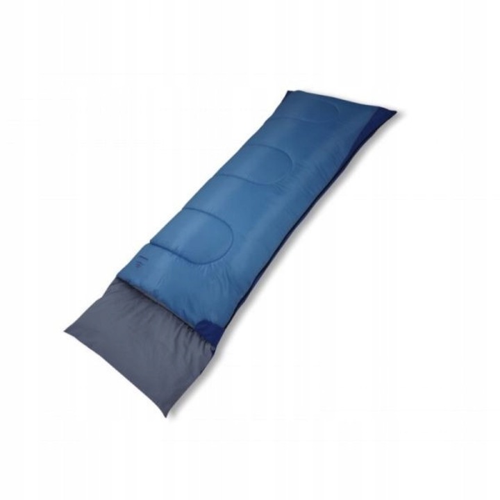 Sac de dormit, 180+40 cm, albastru, cu fermoar