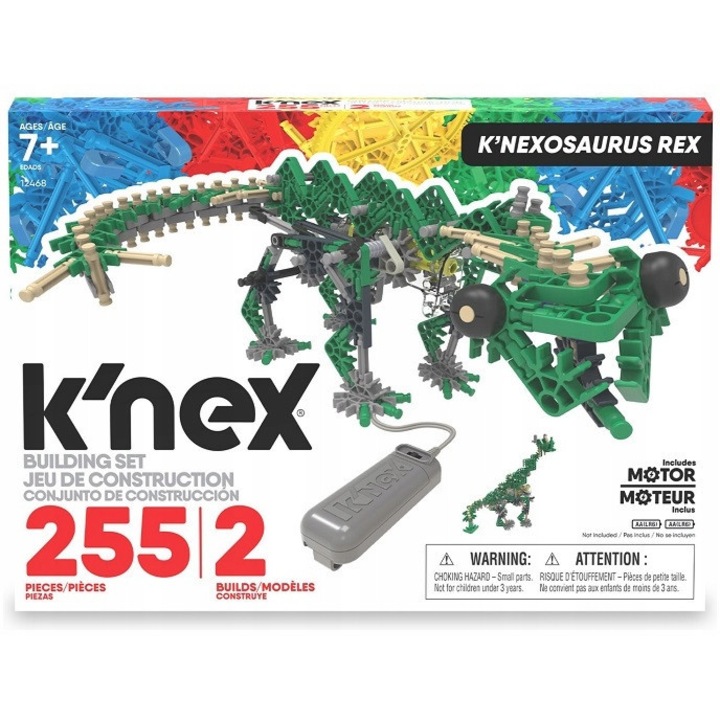 Set de constructie K'Nexosaurus Rex, 255 elemente, 38x27x6cm