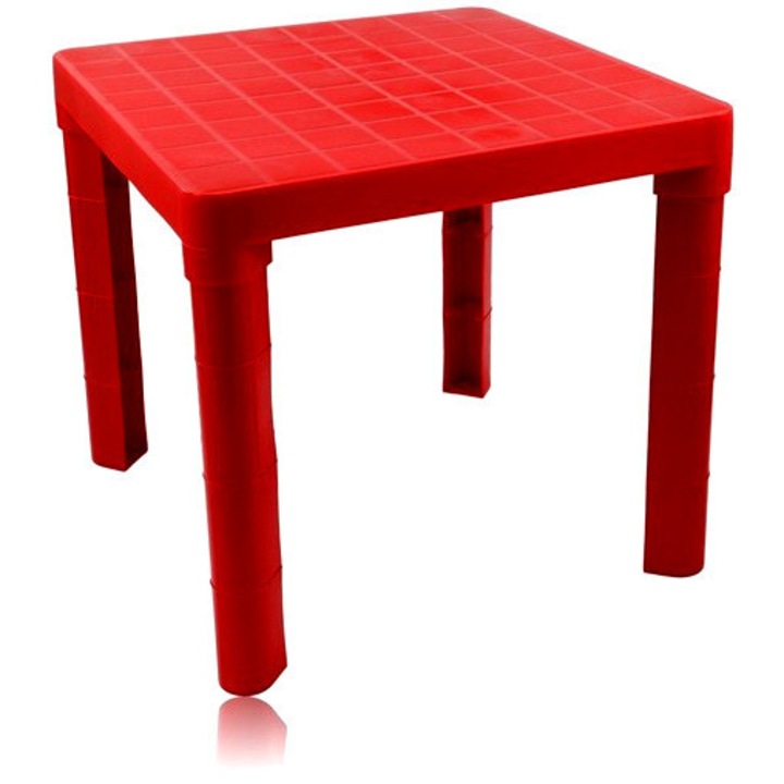Masa pentru copii, plastic, 42x46x46cm, rosu