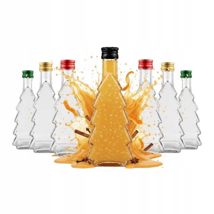 Set 24 sticle Bimberek 500 ml, sticla, pentru lichior, multicolor