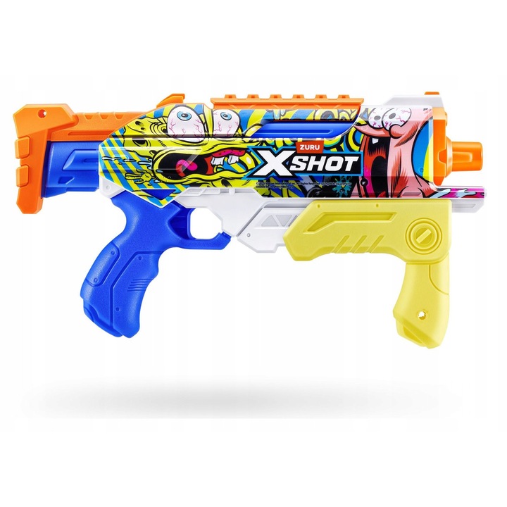 Pistol de apa Zuru, Spongebob Kanciastoporty, multicolor, 10m, 5 ani+