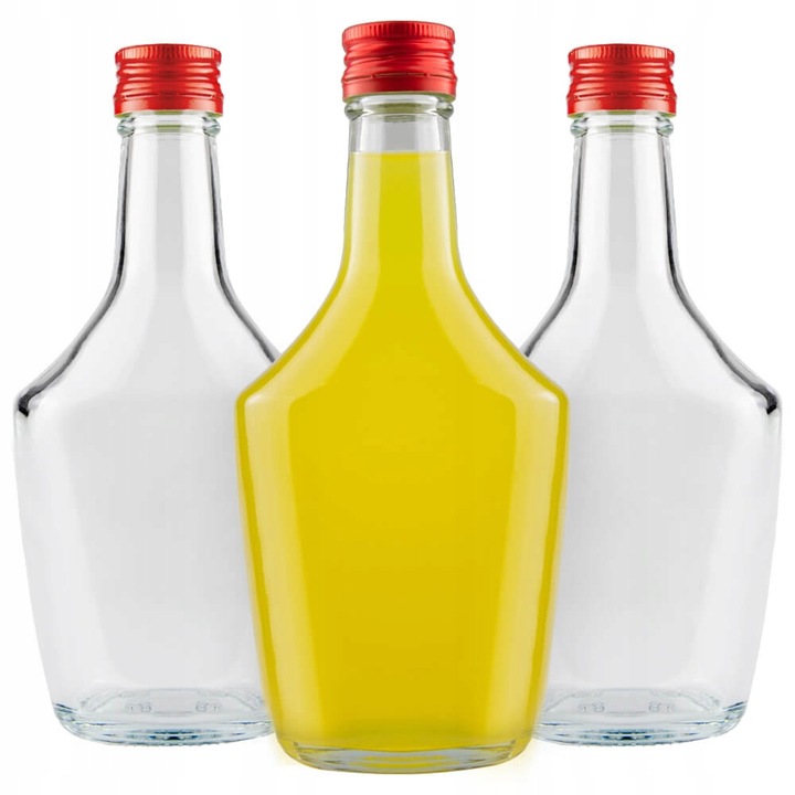 Set 50 sticle sticla 250ml, incolor, 17,7x5,4cm