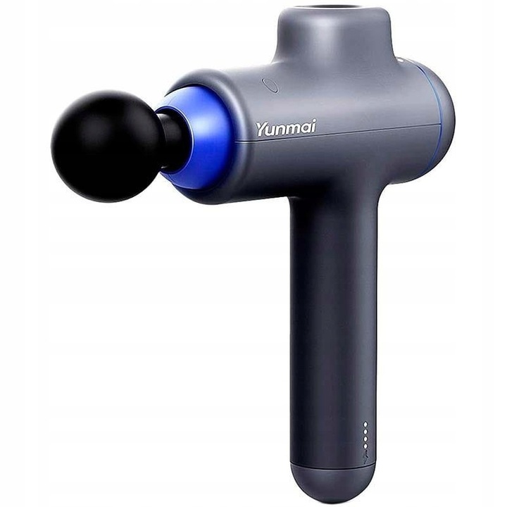 Pistol de masaj Yunmai, Slim Chic, 4 capete, 3 viteze, negru