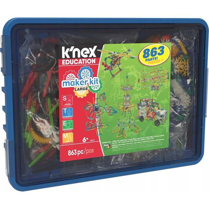 Set de constructie K'NEX, 863 elemente, 31x43x12cm, pentru copii peste 5 ani