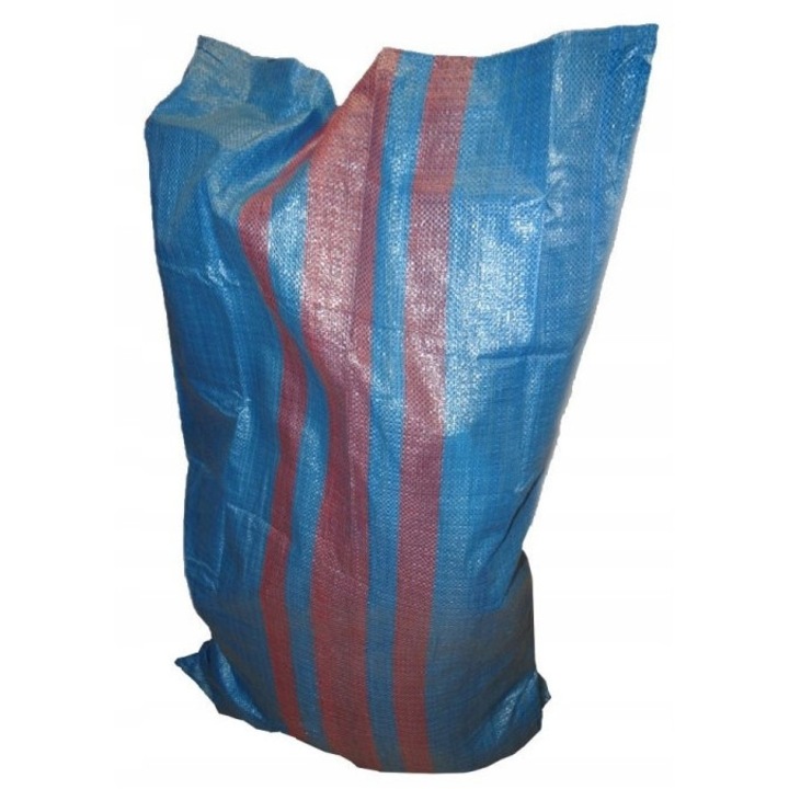 Sac polipropilenic 50kg, 65x105cm, albastru, set de 50 bucati