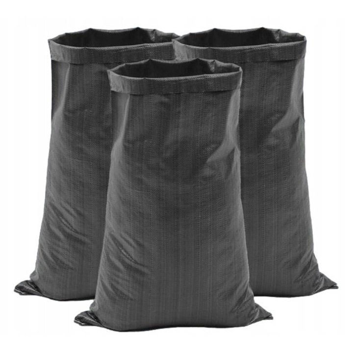 Set 50 saci polipropilena 50x85cm, 25kg, negri, foarte rezistenti