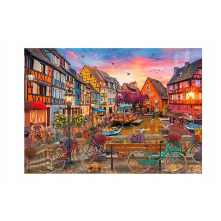 Puzzle Playtive set 1000 elemente Colmar, 48x68cm, pentru copii 8 ani+