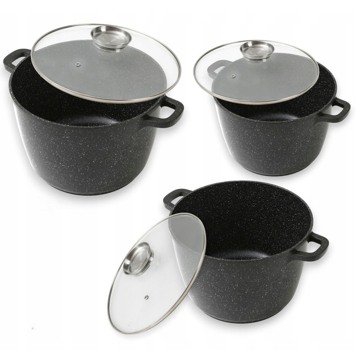 Set oale Masterpan 3 piese 7L, 10L, 14L, negru