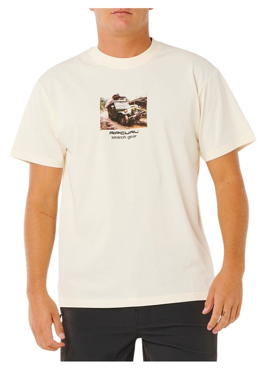 Мъжка тениска, RIP CURL, SEARCH RIG TEE, цвят bone, качествен материал