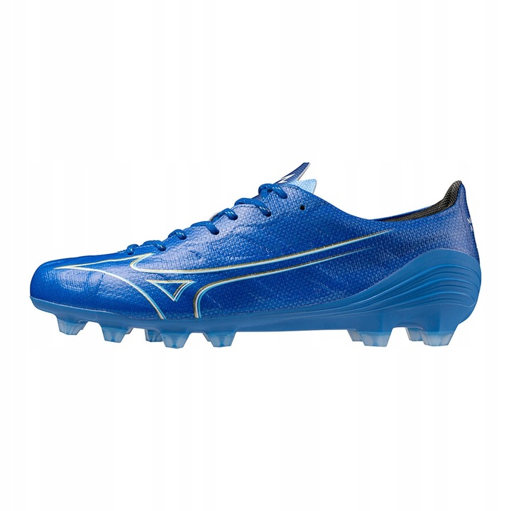 Ghete de fotbal cu crampoane fixe Mizuno Alpha PRO FG, albastru