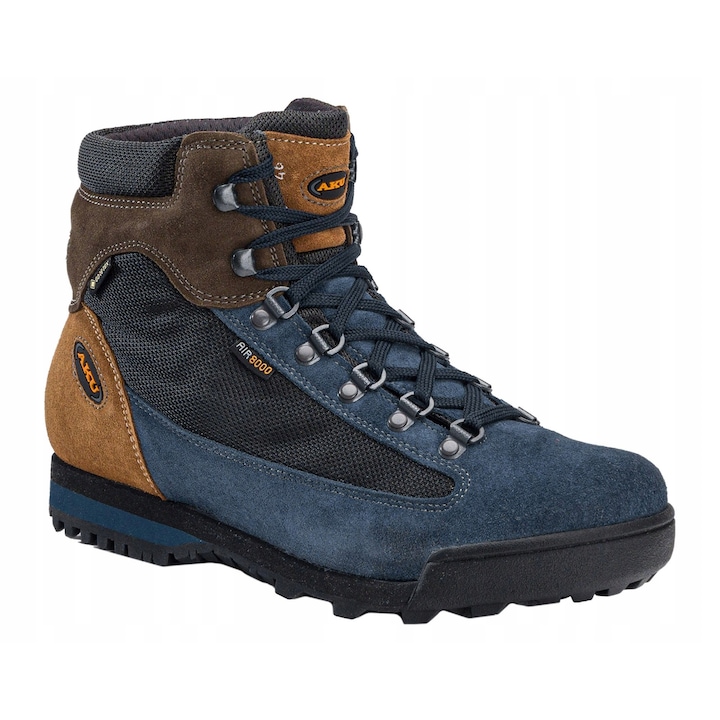 Aku Slope Original GTX túrabakancs, antracit/kék, vízálló, légáteresztő, velúr