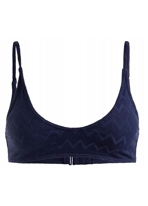 ROXY Current Coolness Bralette fürdőruha felső, tengerészkék, texturált, újrahasznosított anyagokból készült, S INTL