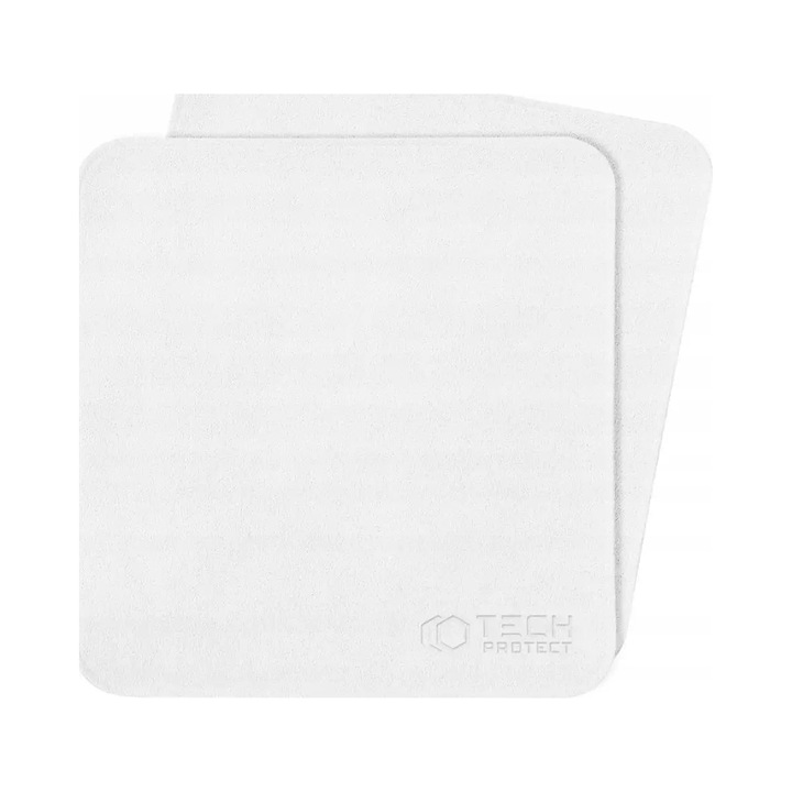 Lavete de curatare Tech-Protect, set 2 bucati, microfibra, gri, 16x16cm