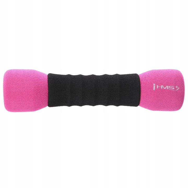 Halterele HMS CM06 set 2 x 1 kg, roz, din zacaminte de fier si spuma de inalta densitate