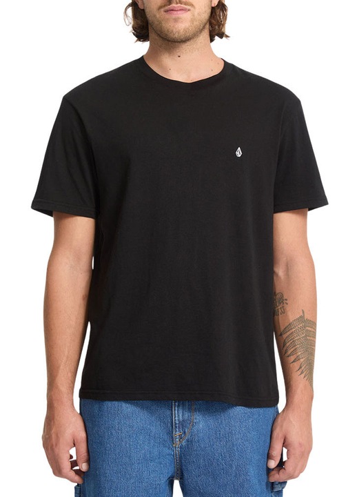 Мъжка тениска Volcom, къс ръкав, класическа кройка, черна, 70% памук