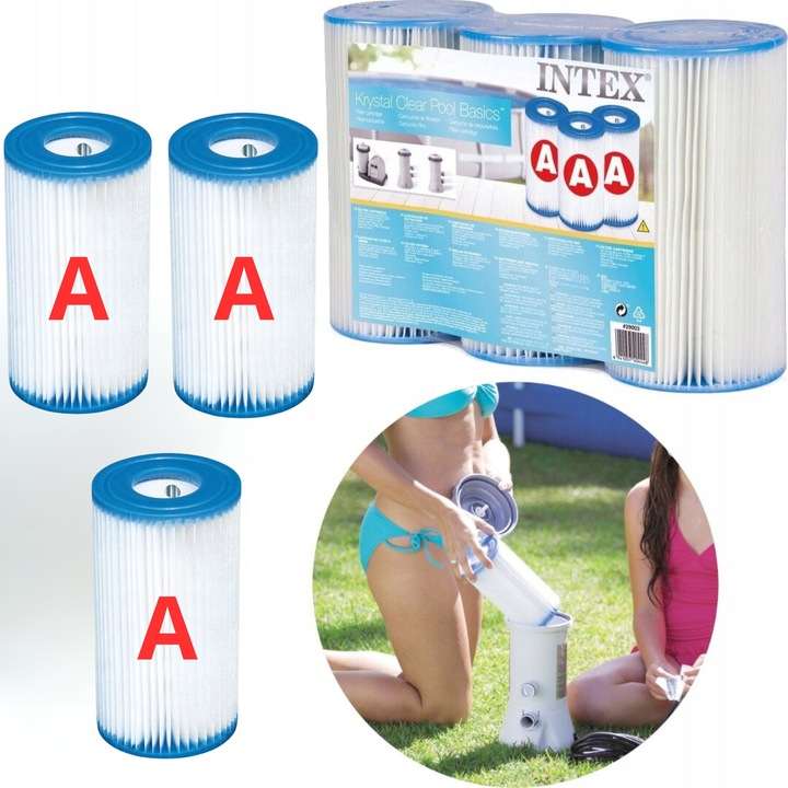 Filtru tip A pentru pompa de bazin Intex, set 3 bucati, 20x5cm
