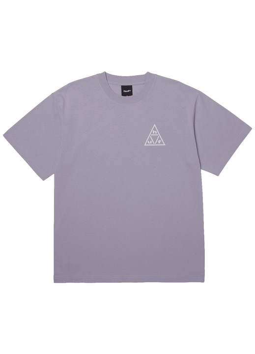 Tricou barbati, Huf, model Triple Triangle, culoare lila, material bumbac