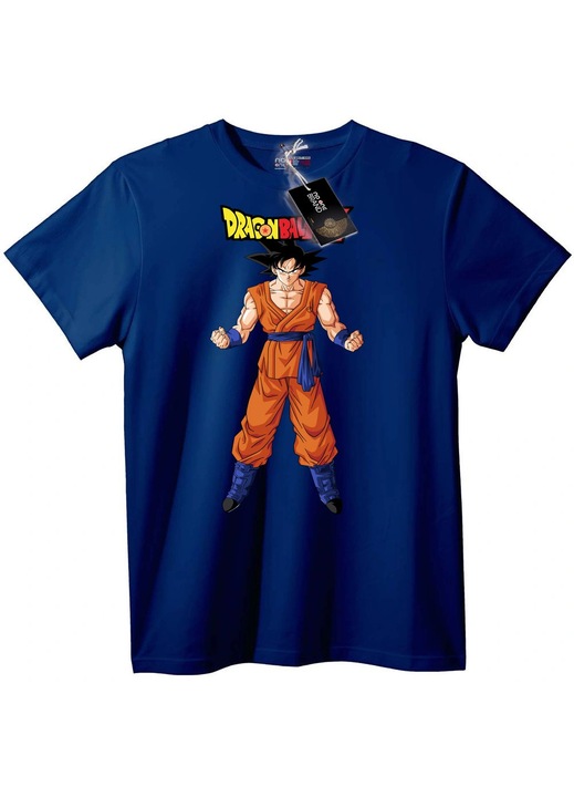 Goku polo Dragon Ball mintaval, Tengerészkék