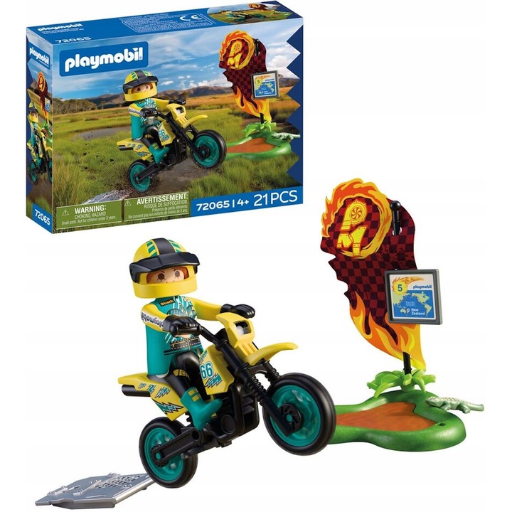 Playmobil Építőkészlet, Terepmotor, 21 elem, többszínű, 4 éves kortól