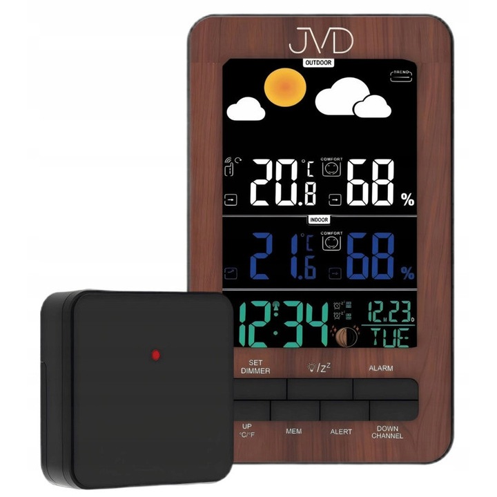 Statie meteorologica JVD RB6687.2, senzor extern, higrometru