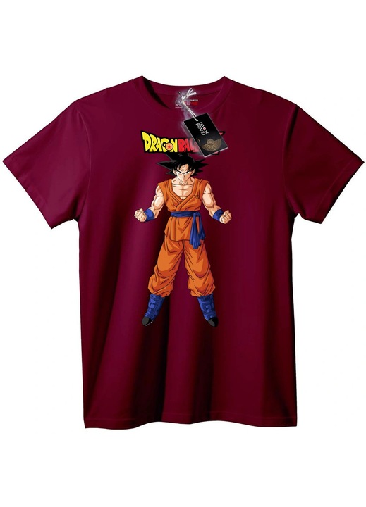 Goku polo Dragon Ball mintaval, Bordó