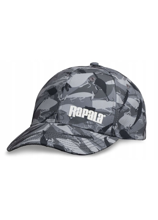 Rapala Camo horgászsapka, poliészter, terepmintás, állítható