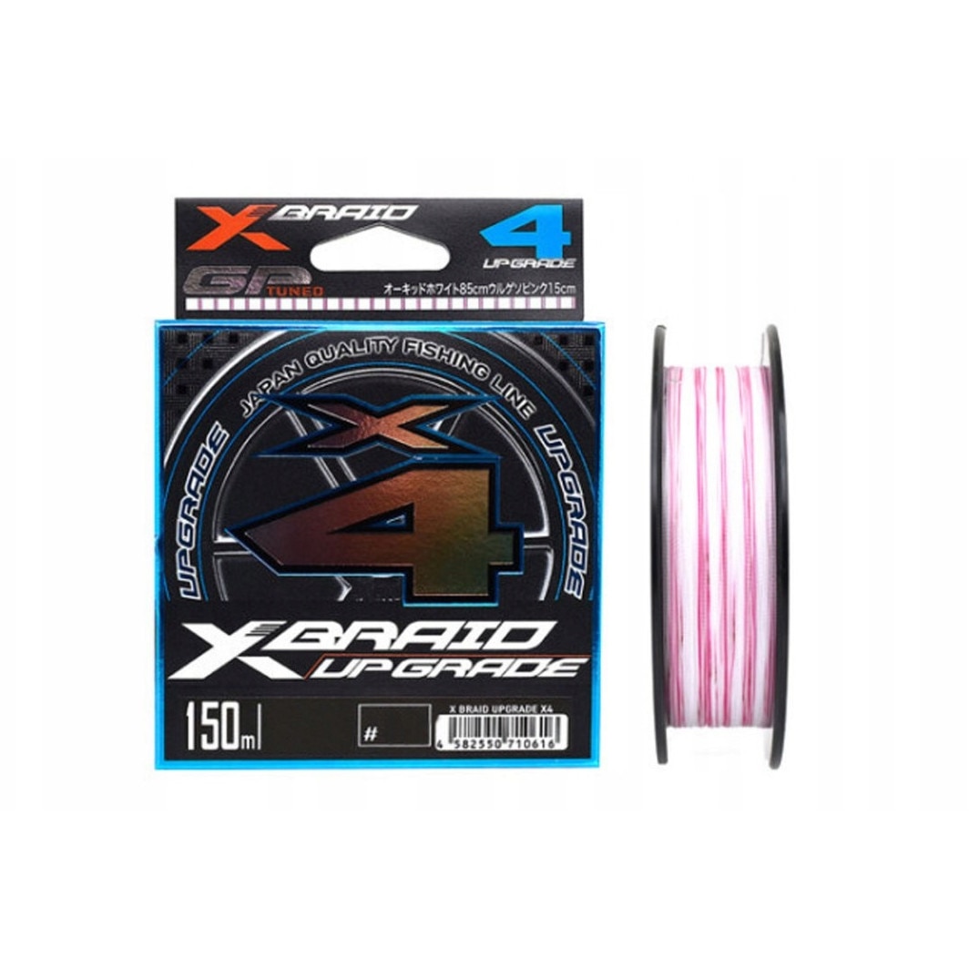 Plecaciune YGK X-Braid Upgrade X4 200m #2.5, alb/roz, 0.256mm
