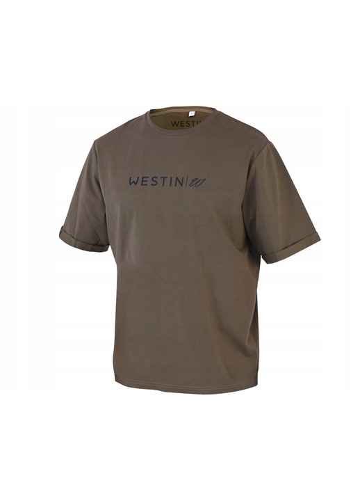 Női póló Westin W Range, egyedi mintázat, felhajtott ujjú, zöld, 70% pamut/30% poliészter