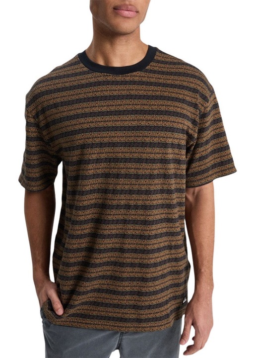 Tricou barbati, Quiksilver, Okano, jacquard, negru, bumbac