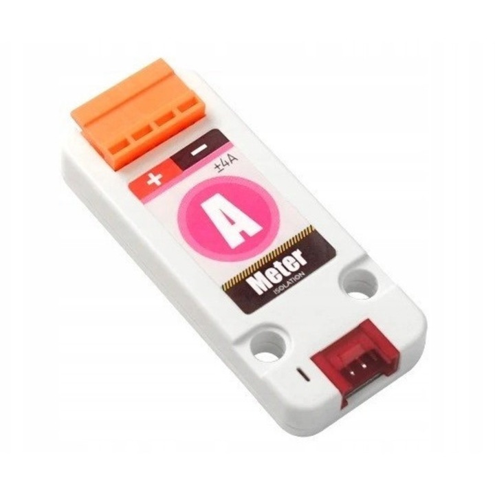Modul amperomierza M5Stack AMeter Unit, 0-4 A, 16-bit ADC, 65x24x8mm, set cu cablu Grove