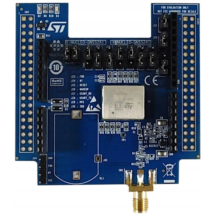 Modul GNSS Teseo-VIC3DA, STMicroelectronics, X-NUCLEO-GNSS2A1, interfata UART, 3,3-5V