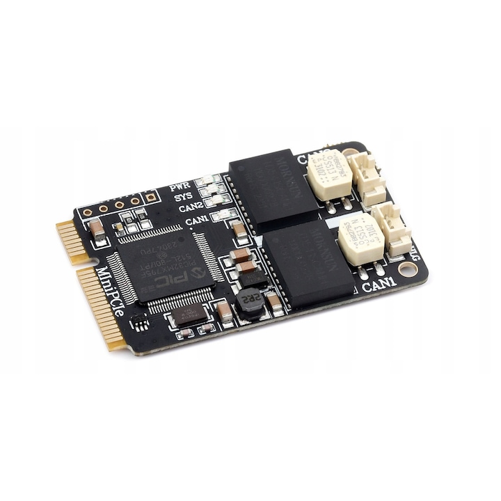 Модул 2-CH CAN MiniPCIe с USB адаптер, WaveShare, изолиран, 51x30mm