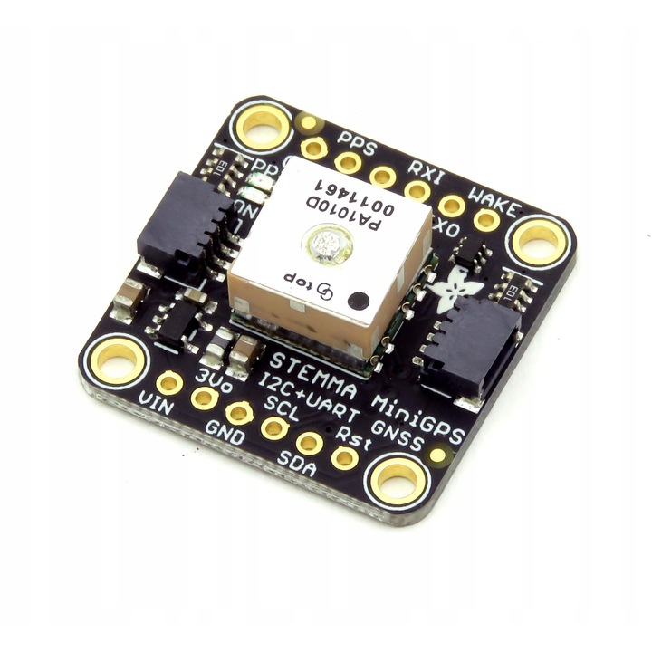 Модул GPS STEMMA QT Mini PA1010D, Adafruit, 3,3V/5V, 25,3x17,7x5mm, комплект с 2 конектора goldpin 8-pin