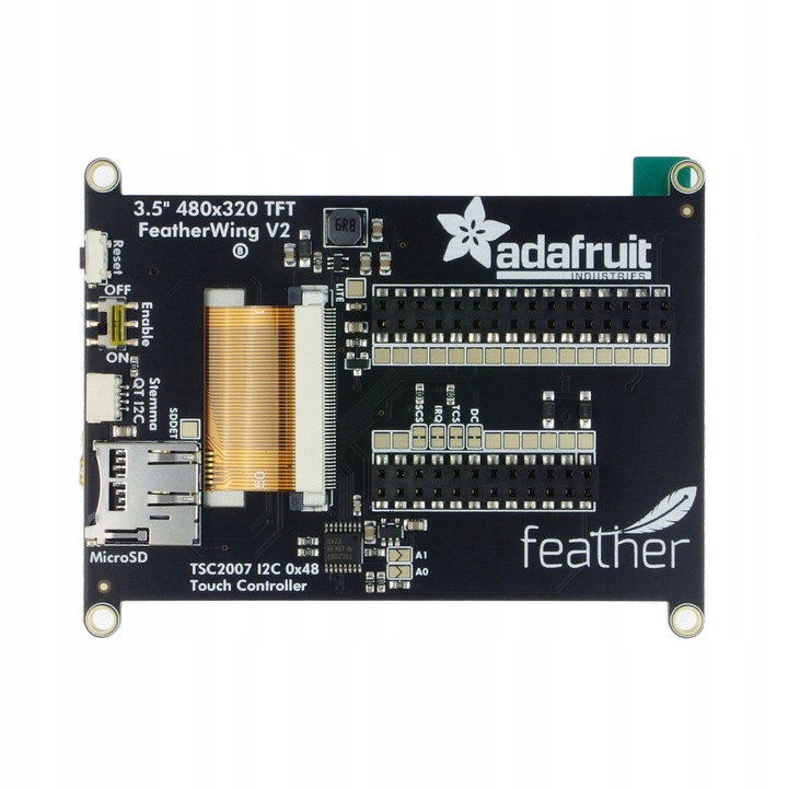 Модул дисплей LCD TFT 3,5" Adafruit, 480x320, цветен, с тъч панел, 84x65x9mm